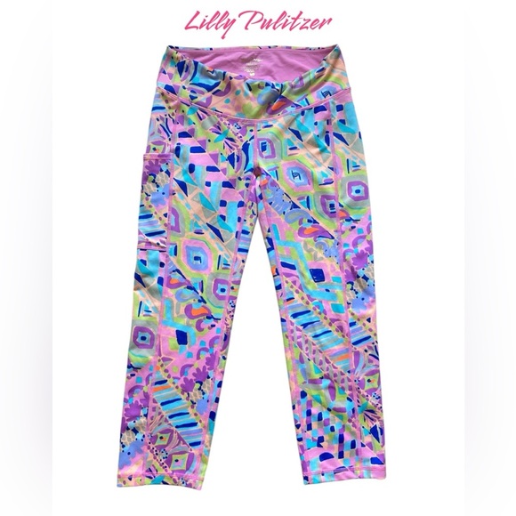 Lilly Pulitzer Luxletic Cropped Weekender Leggings Size Small - Picture 1 of 4
